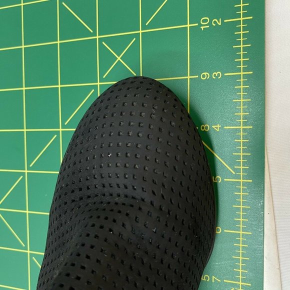 Camper Myriam Ankle Boots 37 7 Perforated Black Navy Blue Heel Mod Booties - Picture 11 of 12